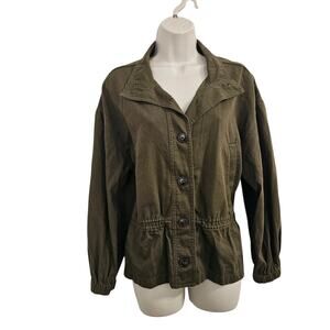 MADEWELL Highbury Military Jacket in Kale Green Size M